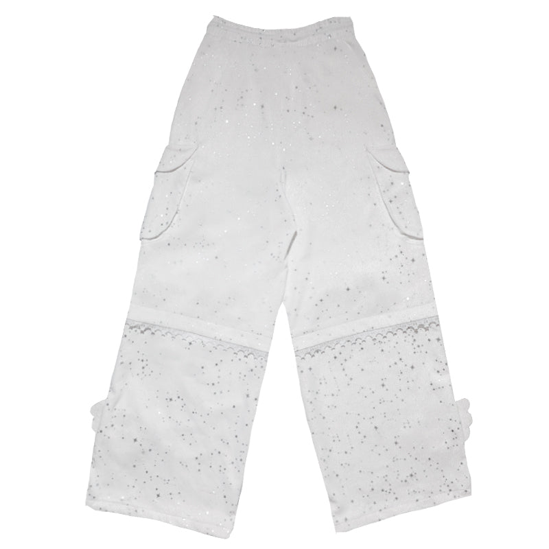 Angel wing paratrooper straight tube workwear pants