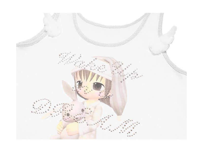 Sleepy Girl Printed Rhinestone Camisole Tank Top