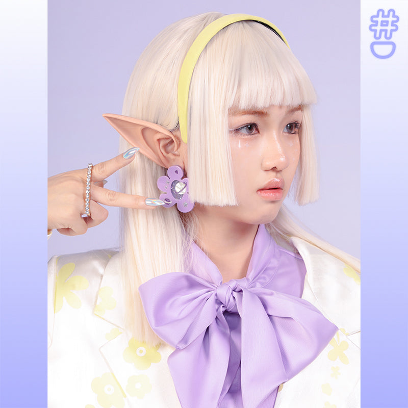 꽃모양 갤럭시 스터드 이어링 이어클립