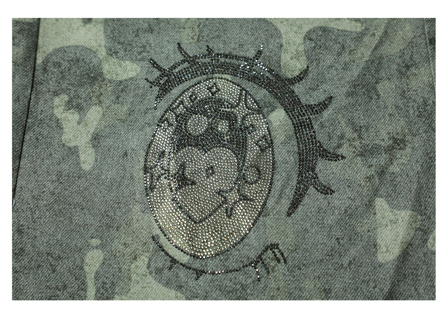 Cartoon-Eye Rhinestone Paratrooper Pants