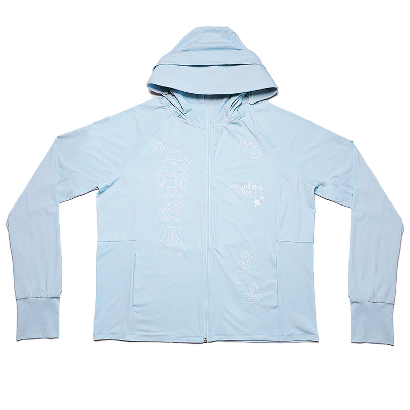 sunonebird 공동 브랜드 Ice Silk UPF50+ 후드 롱슬리브 선스크린 재킷