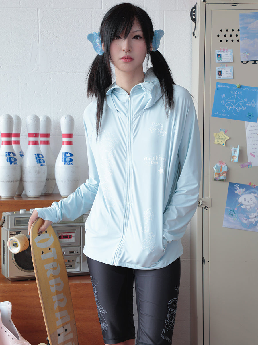sunonebird 공동 브랜드 Ice Silk UPF50+ 후드 롱슬리브 선스크린 재킷