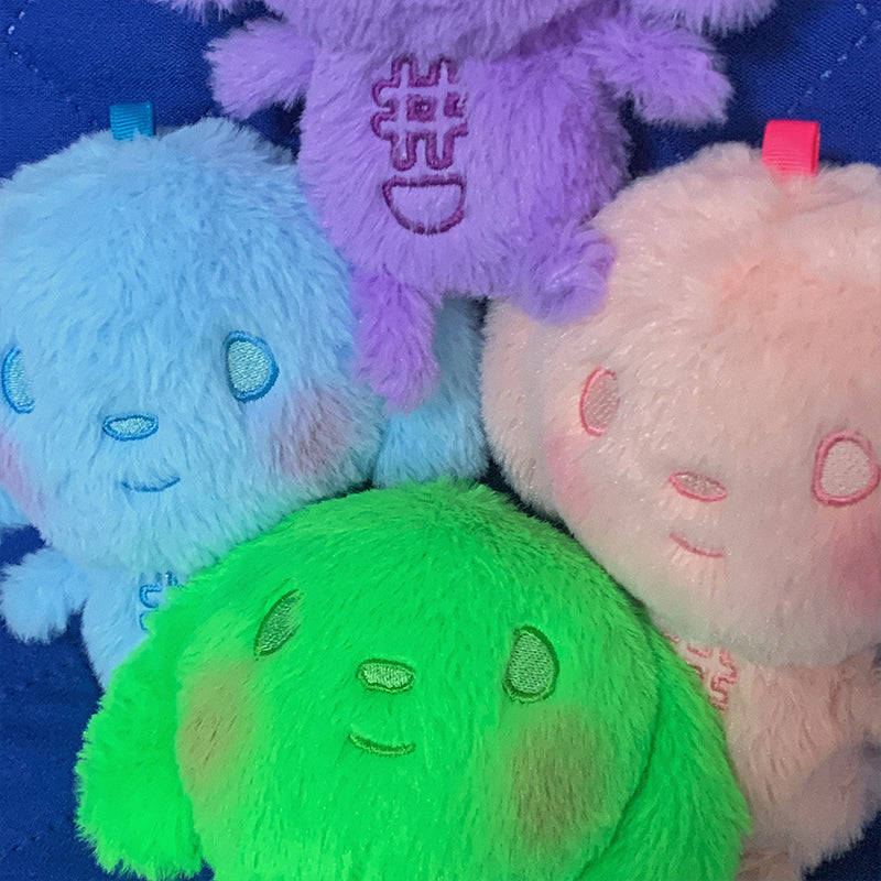 Plush Puppy Doll Keychain Fob D-BOT Charms