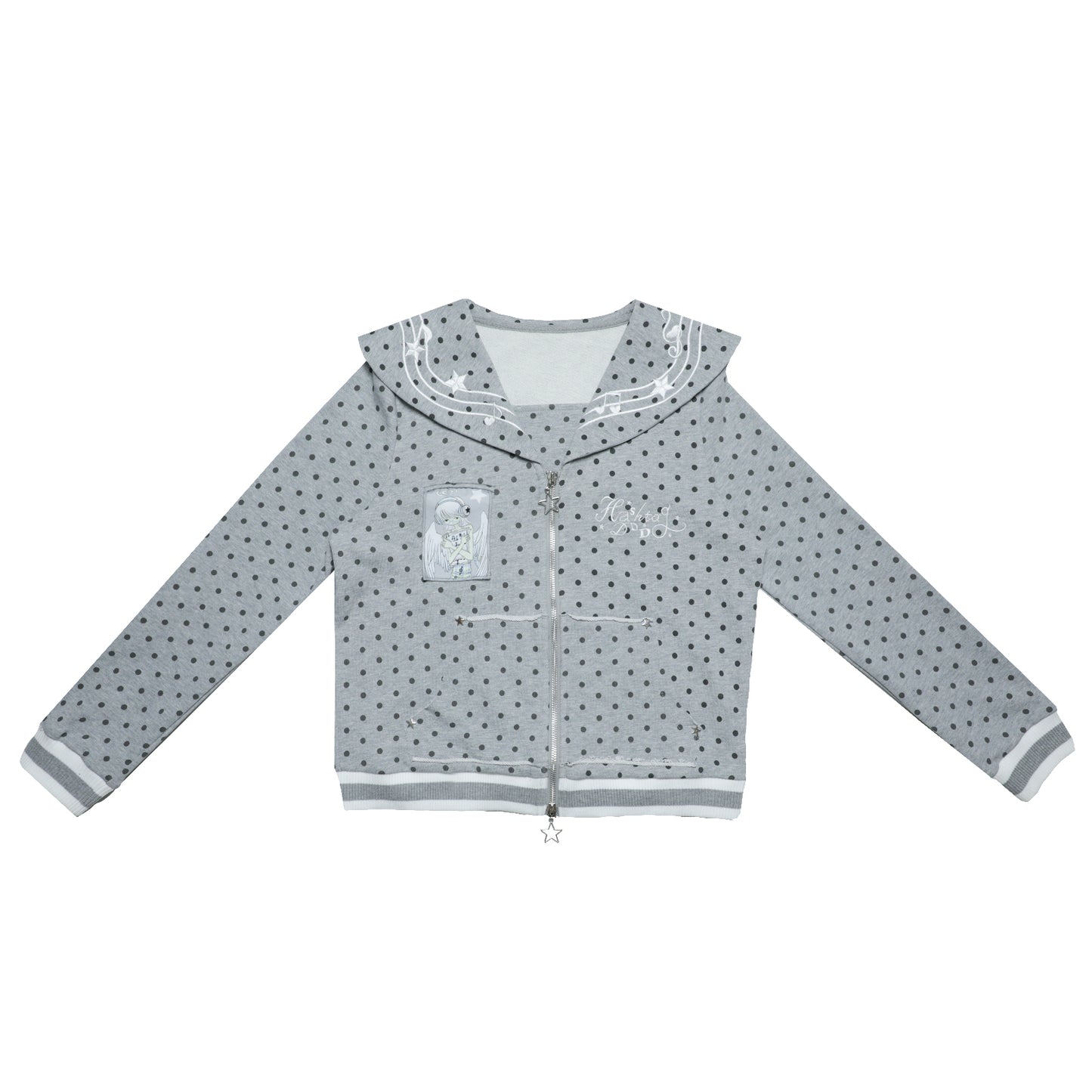 oooctopus co-branded Sailor Style Zip-Up Hoodie