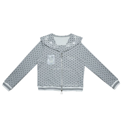 oooctopus co-branded Sailor Style Zip-Up Hoodie