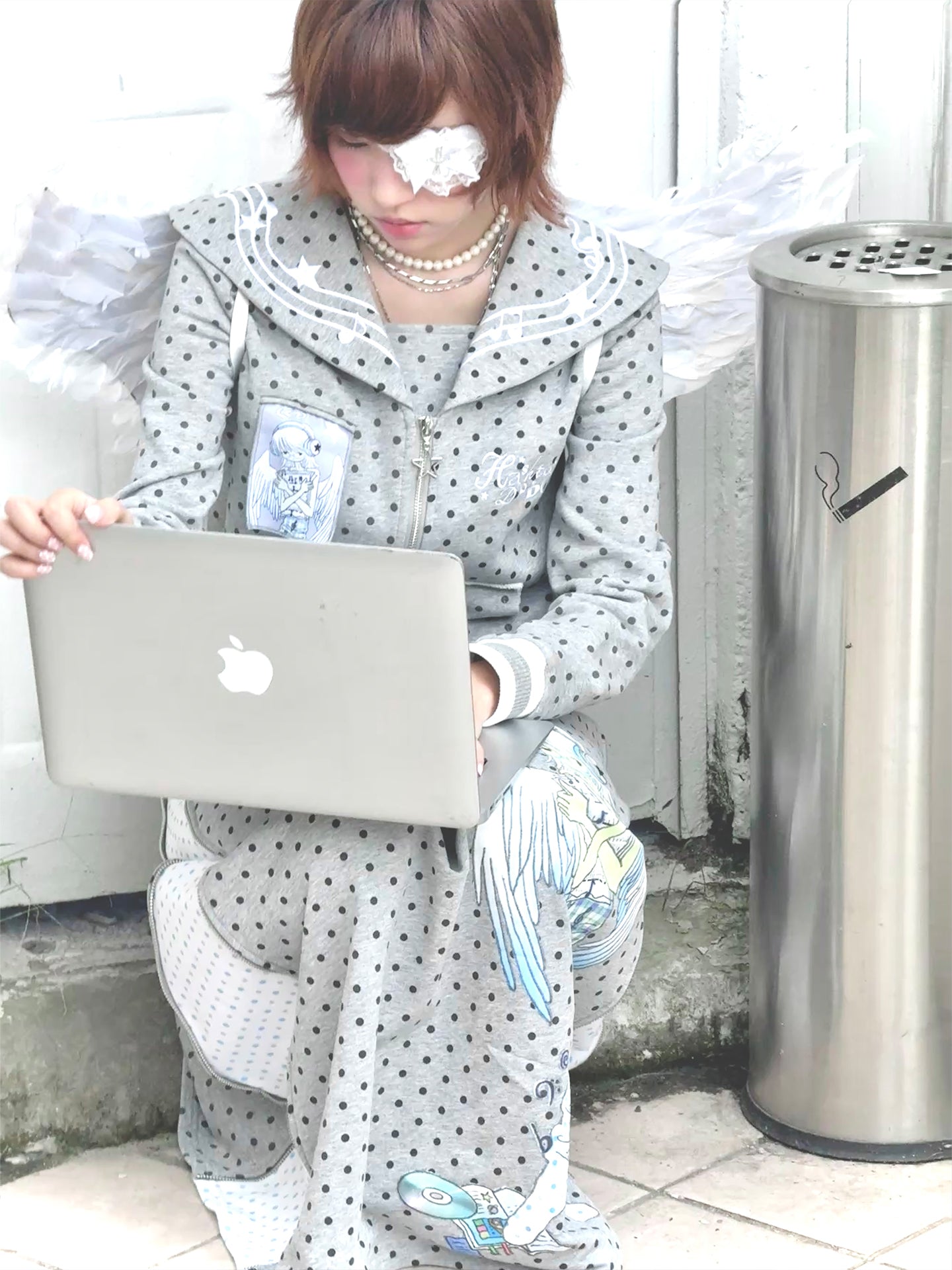 oooctopus co-branded Sailor Style Zip-Up Hoodie