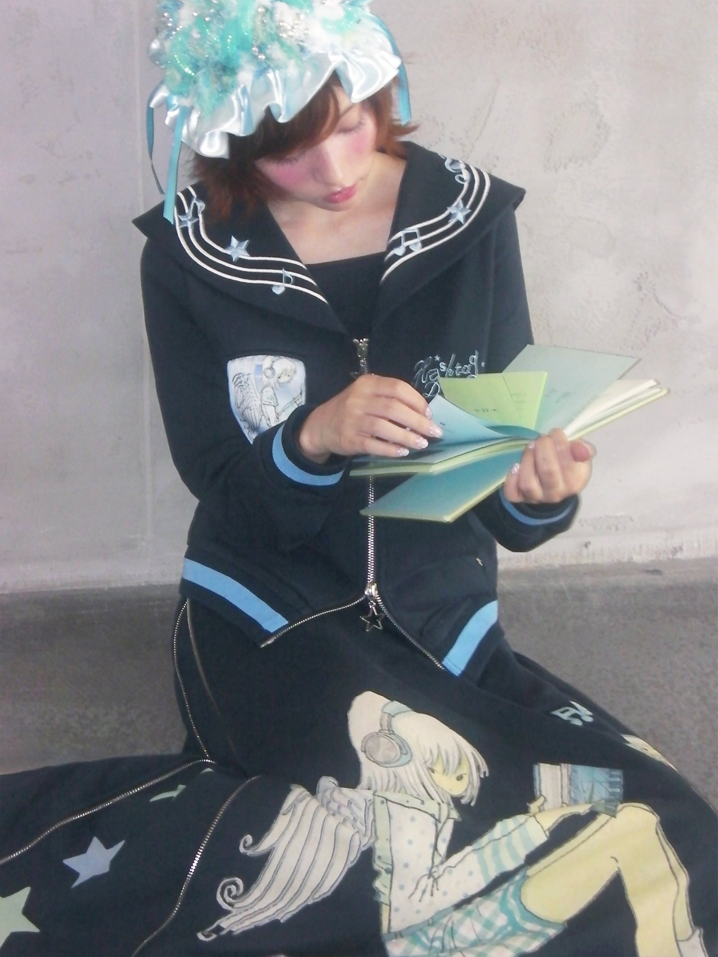 oooctopus co-branded Sailor Style Zip-Up Hoodie