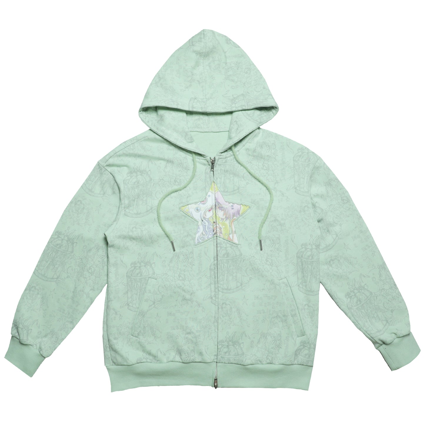 oliwabiu co-branded Star-studded hoodie jacket