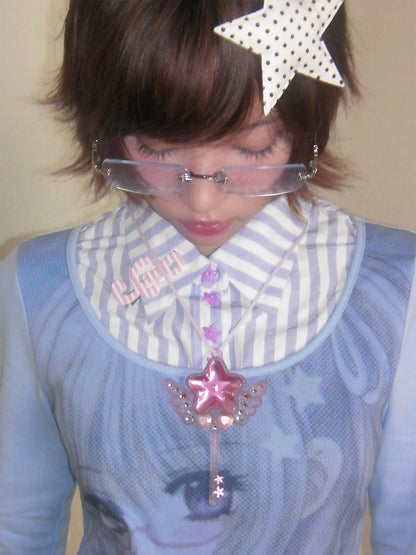 Star, Wing, Magic Wand & Key Necklace