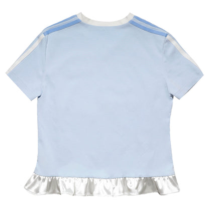 Angel rhinestone Mobile Patchwork Short Sleeve Jersey T-Shirt