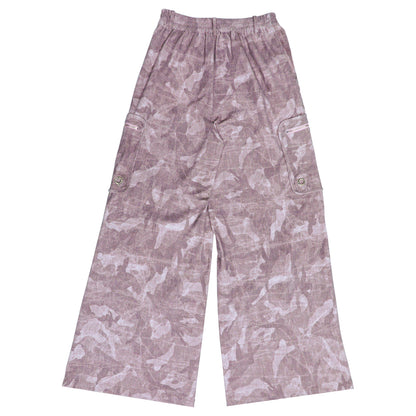 Cartoon Eye Rhinestone Parachute Pink Pants
