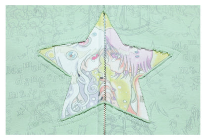 oliwabiu co-branded Star-studded hoodie jacket