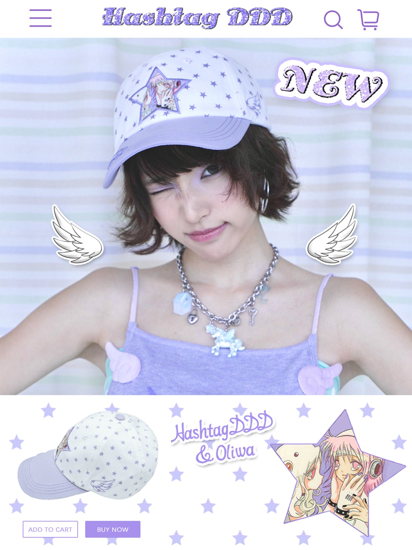 oliwabiu co-branded Star Baseball Cap