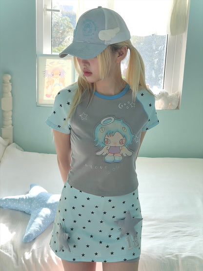 Removable stars  Fake two pieces  Skirt pants