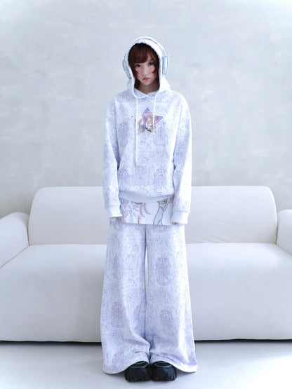 oliwabiu co-branded Star hooded sweatshirt