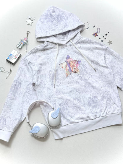 oliwabiu co-branded Star hooded sweatshirt