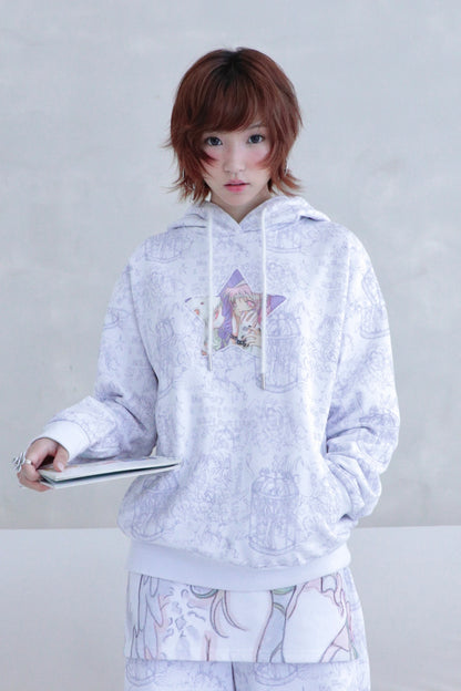 oliwabiu co-branded Star hooded sweatshirt