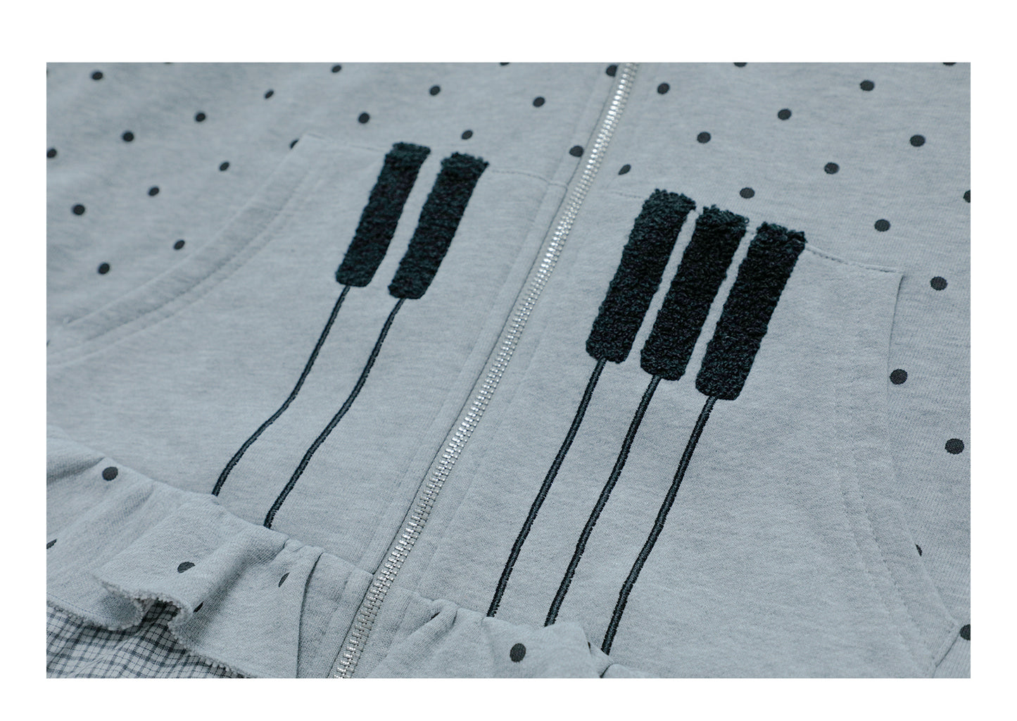 Sailor Collar Sweater Dress with Piano Buttons and Polka Dots