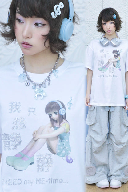 "NEED my ME-time" Glitter Short Sleeve T-Shirt