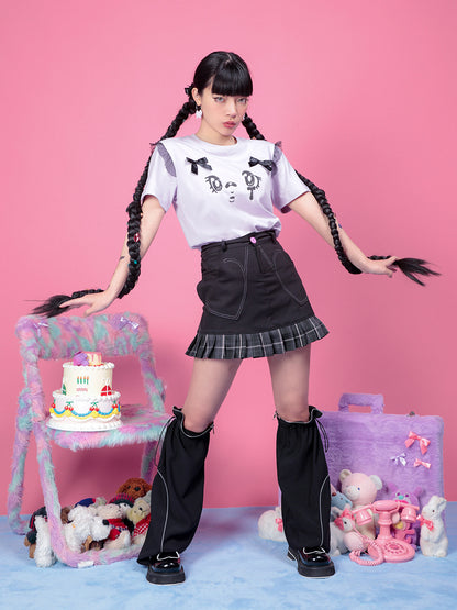 Short pleated skirt