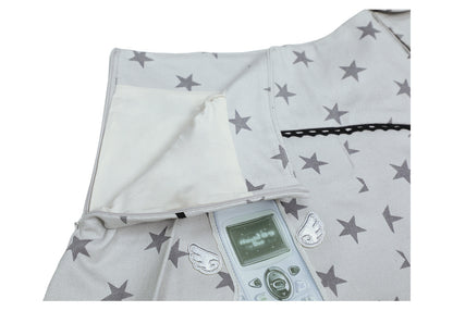 Retro Flip Phone Star Pleated Mini Skirt