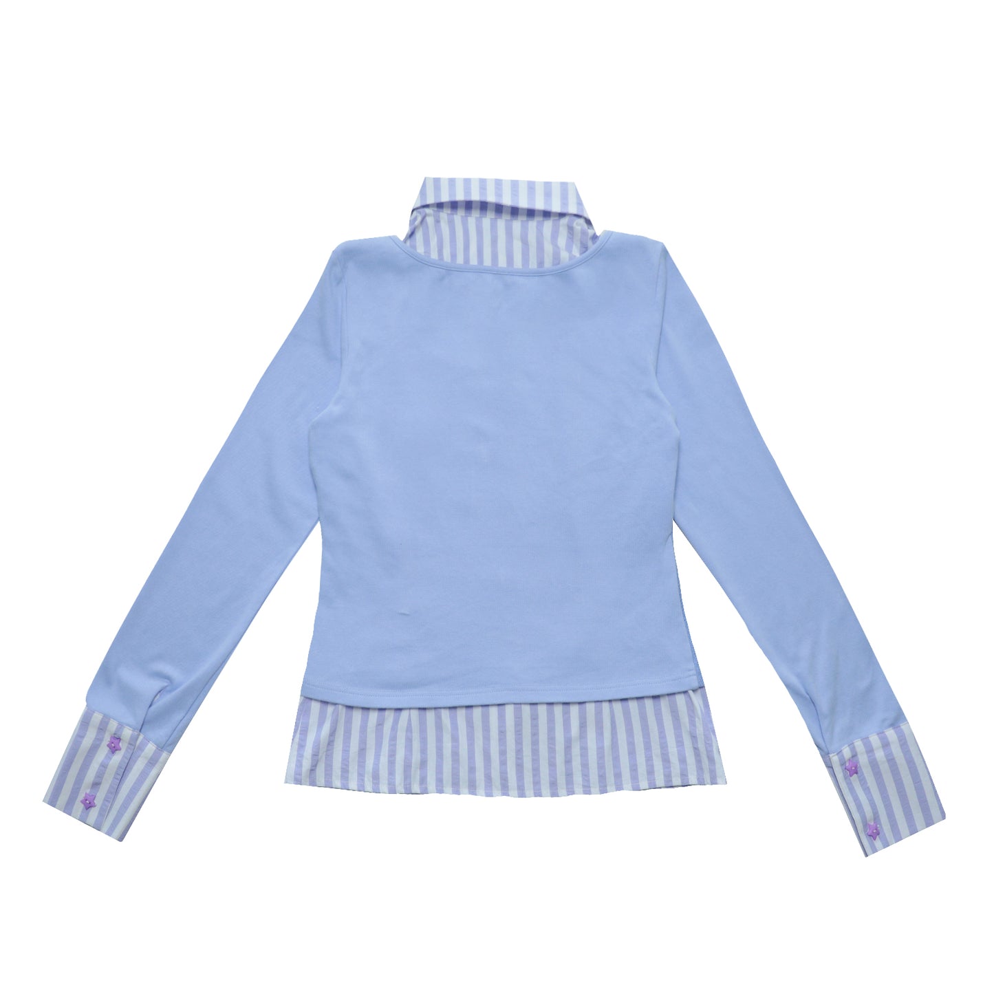 Comic Girl Print Two-Piece Style Blouse