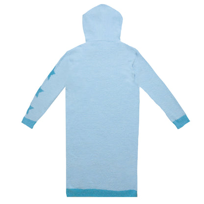 Musical Note & Snail Antennae Hooded Knit Maxi Dress