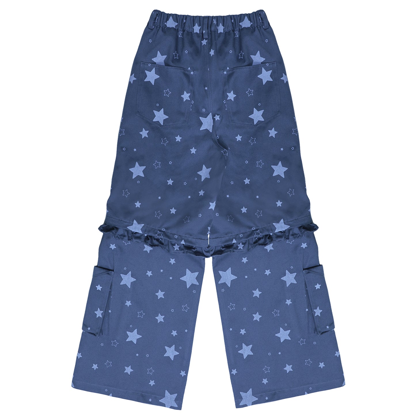 Music Note & Star 2-in-1 Cargo Wide Leg Pants