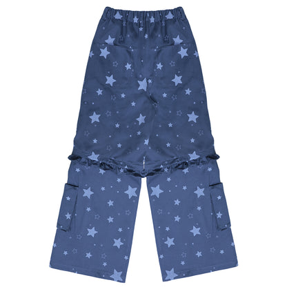 Music Note & Star 2-in-1 Cargo Wide Leg Pants