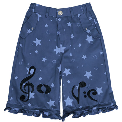 Music Note & Star 2-in-1 Cargo Wide Leg Pants
