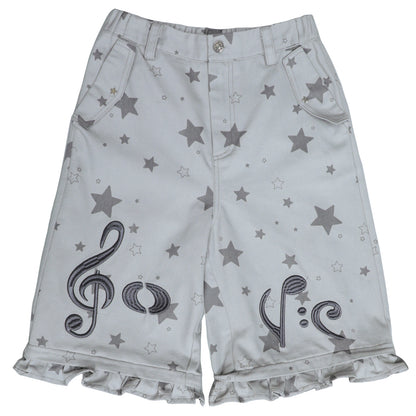Music Note & Star 2-in-1 Cargo Wide Leg Pants