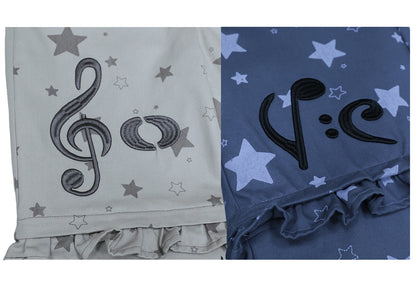 Music Note & Star 2-in-1 Cargo Wide Leg Pants