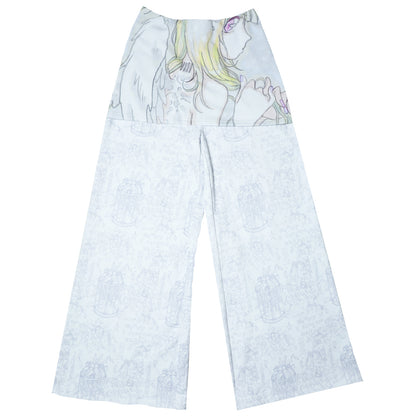 oliwabiu co-branded angel fake two-piece sweatpants