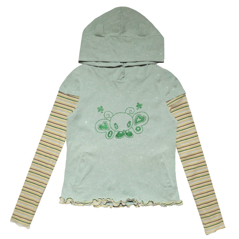 sunonebird co-branded  Long Sleeve Hooded Bottom Shirt