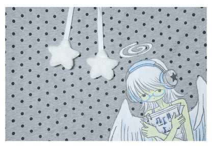 oooctopus co-branded Side-Zip Sweatshirt Long Skirt-grey