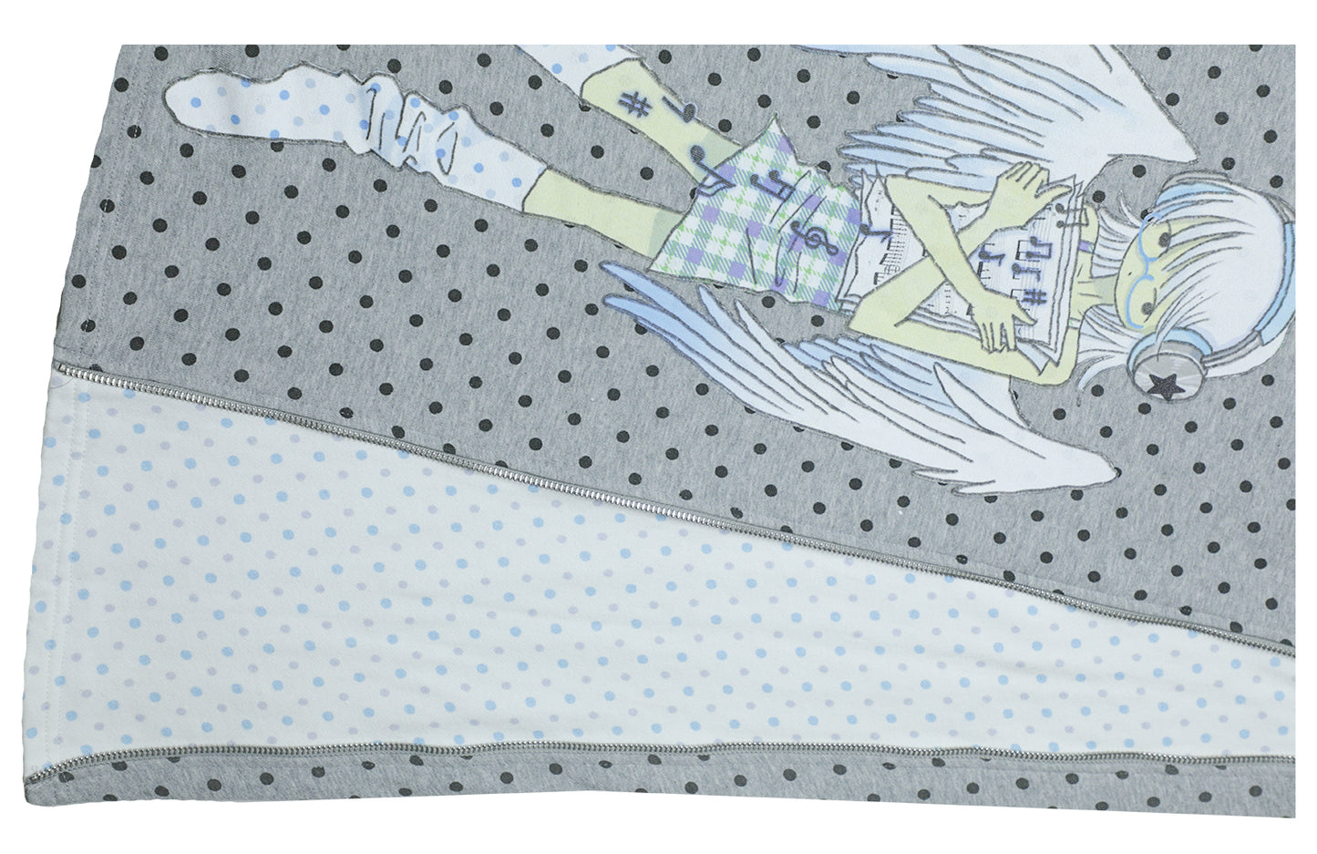 oooctopus co-branded Side-Zip Sweatshirt Long Skirt-grey