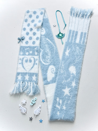 Faux Mink Fur Reversible Fringe Scarf