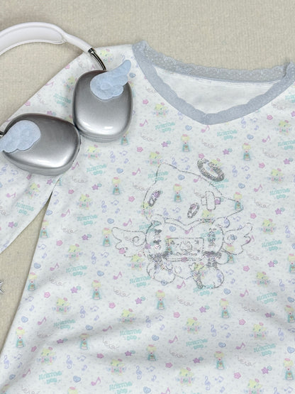 sunonebird co-branded Angel Cat Glitter Base Top