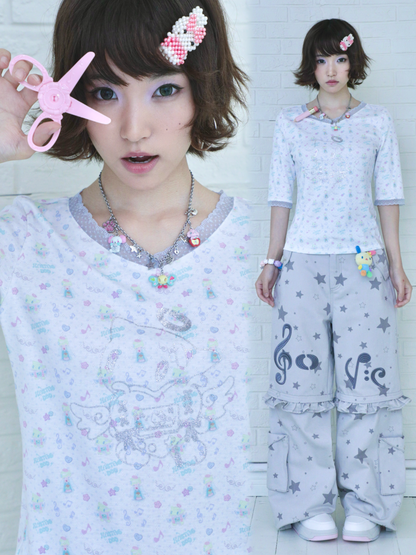 sunonebird co-branded Angel Cat Glitter Base Top