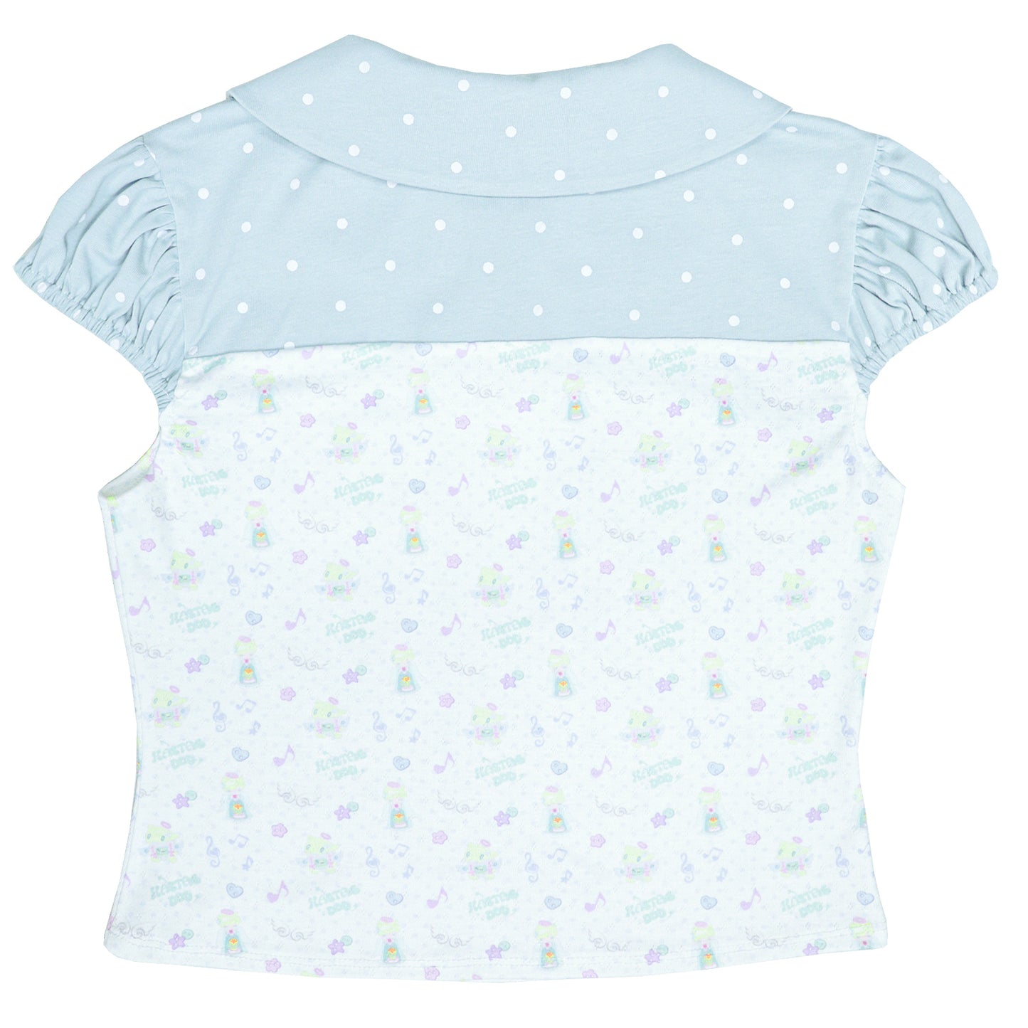 sunonebird co-branded Peter Pan Collar Puff Short Sleeve Tee