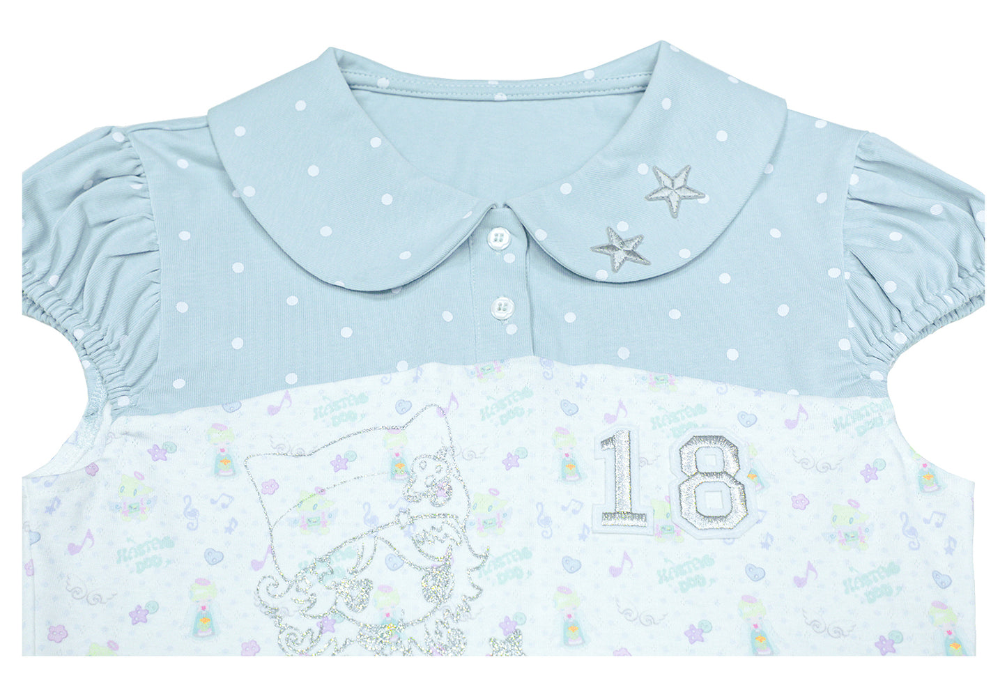 sunonebird co-branded Peter Pan Collar Puff Short Sleeve Tee