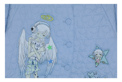 oooctopus co-branded Star-Patterned Quilted Puffer Coat