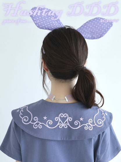 Sailor Style Short Sleeve Cardigan (2 Colors)