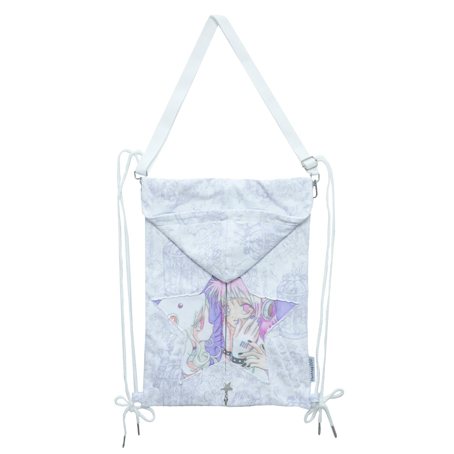 oliwabiu co-branded 2-in-1 Convertible Hoodie Crossbody Bag