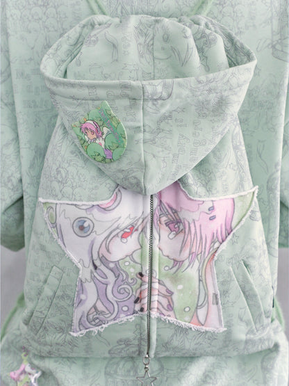 oliwabiu co-branded 2-in-1 Convertible Hoodie Crossbody Bag