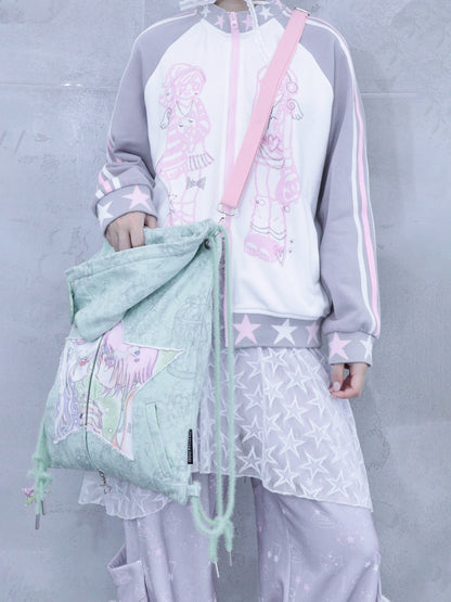 oliwabiu co-branded 2-in-1 Convertible Hoodie Crossbody Bag