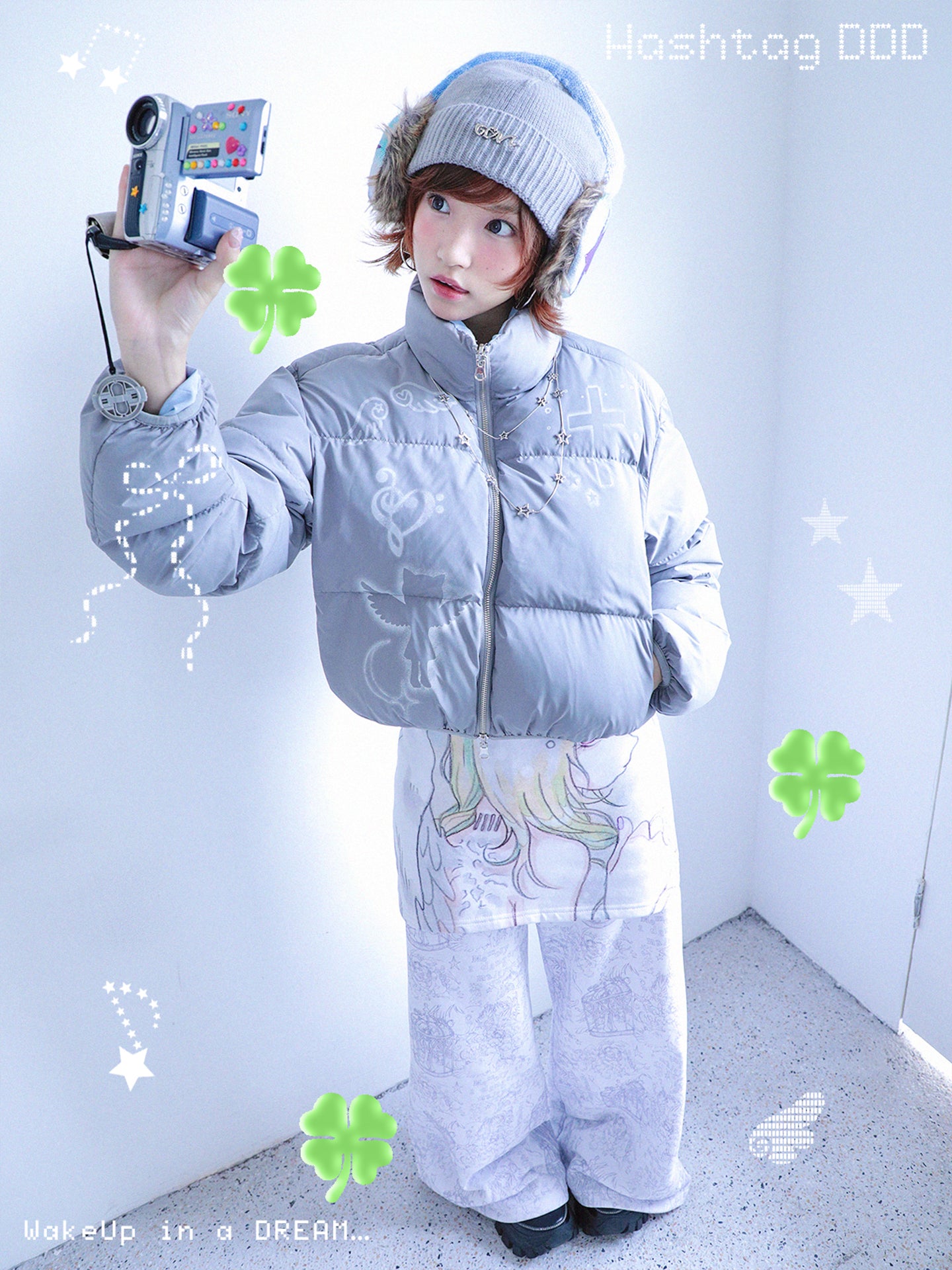 Reversible Short-Length Stand Collar Puffer Jacket