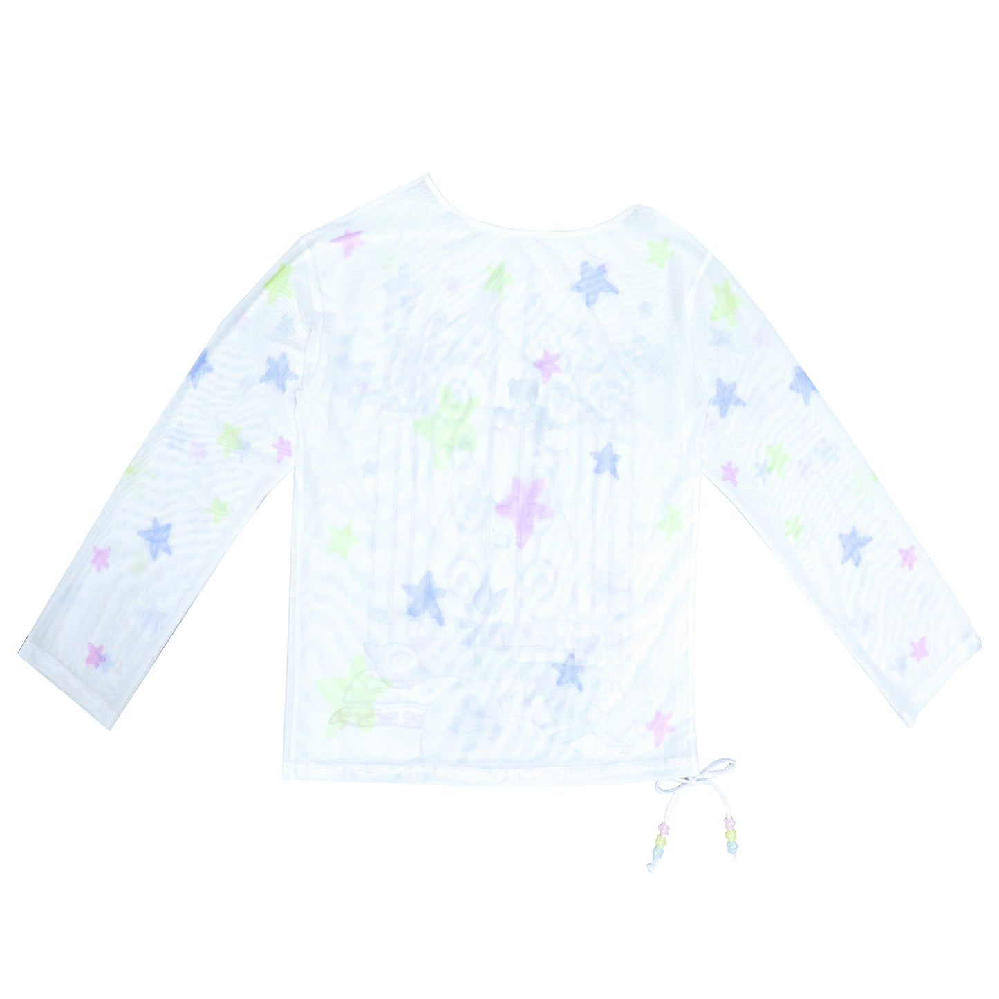 congming co-branded Reversible Mesh Long Sleeve Cover-up Tee