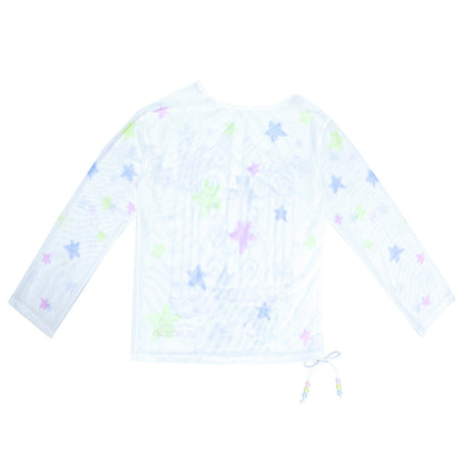 congming co-branded Reversible Mesh Long Sleeve Cover-up Tee