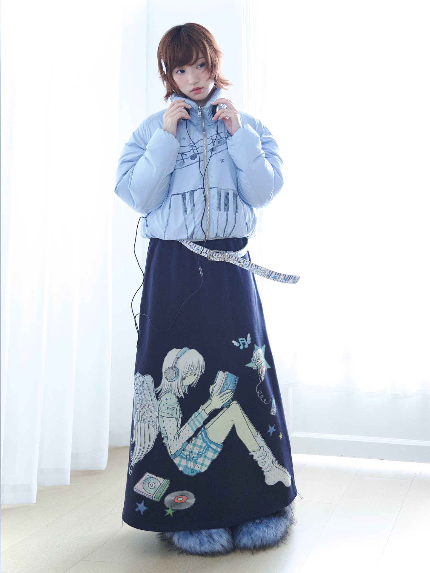 Reversible Short-Length Stand Collar Puffer Jacket